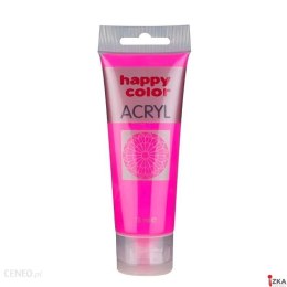 Farba akrylowa 75ml, różowy fluo, Happy Color HA 7370 0075-221