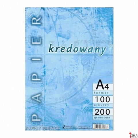 Papier kredowy A4 200g kredowany (100 arkuszy) KRESKA