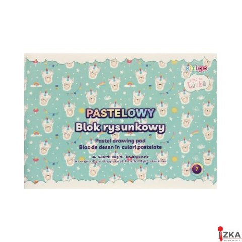 Blok rysunkowy A4 14k 100g pastelowy LENKA STRIGO SPA037