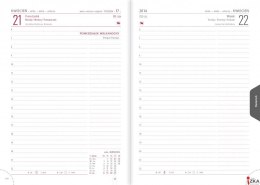 Kalendarz A5 STANDARD książkowy (KS1), 01 - granat staria / trama 2024 TELEGRAPH