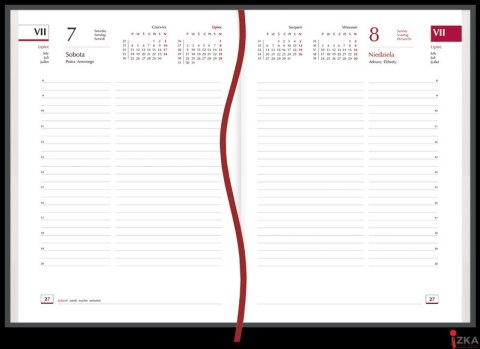 Terminarz Codzienny A5 2026 - czarny Michalczyk i Prokop T-255T-1V kalendarz dzienny (sb i nd na oddzielnych stronach)