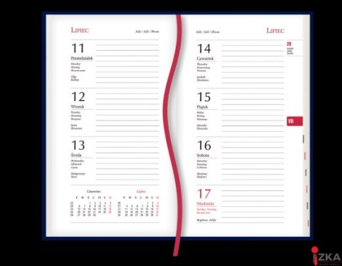 Terminarz Kieszonkowy 90x165mm 2026 - czarny Michalczyk i Prokop T-231V-V kalendarz 1 tydzień na 2 stronach