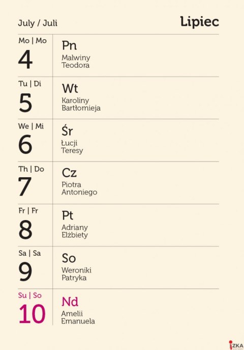 Terminarz Mikro 69x99mm 2026 Michalczyk i Prokop T-MIKRO-06 KALENDARZ