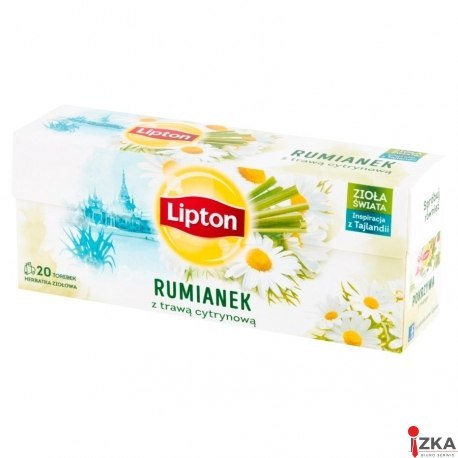 Herbata LIPTON TAJLANDIA rumianek z trawą cytrynową CAMOMILE 20t ziołowa