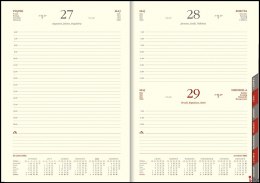 Kalendarz Cross z gumką i ażurową datówką B5 tygodniowy p. kremowy Nr kat. 204 B5TRK srebrny WOKÓŁ NAS