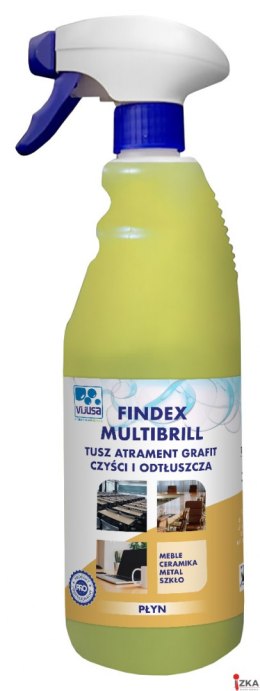 Płyn/preparat Professional do czyszczenia i odtłuszczania powierzchni twardych, Tusz Atrament Grafit itp., VIJUSA 750ml, Findex 