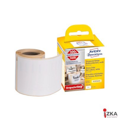 Etykiety Heavy Duty w rolce do drukarek termicznych DymoTM , 2 x 850 etyk. / rolka, 25 x 25 mm , poliestrowe, trwałe, białe, AVE