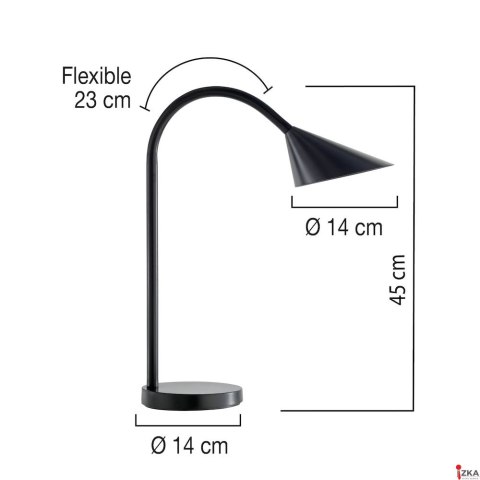 Lampka biurkowa UNILUX SOL LED, czarna, 400077402 Lampka biurkowa UNILUX SOL LED, czarna, 400077402