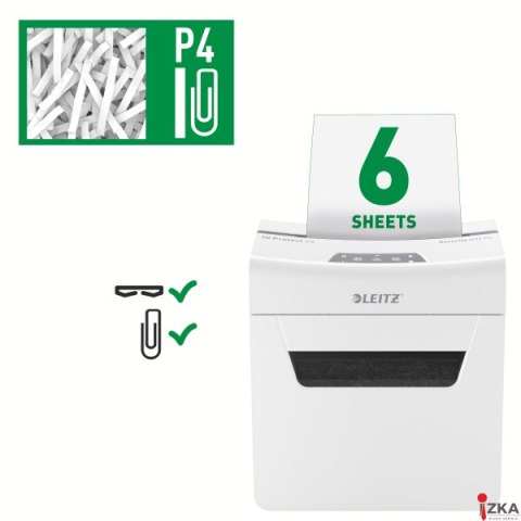 Niszczarka Leitz IQ Protect 6, P4, 6 kartek, 10 l kosz 80900000 Niszczarka Leitz IQ Protect 6, P4, 6 kartek, 10 l kosz 80900000