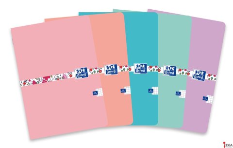 Zeszyt FLORAL A4 60k 90g kratka z marginesem mix 400148582 OXFORD