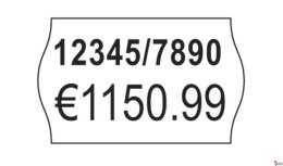 Etykiety cenowe do metkownic PLR1626 16x26 rolka do metkownicy dwurzędowej Avery Zweckform, usuwalne, 1200 etyk./rolka, 10 rolek
