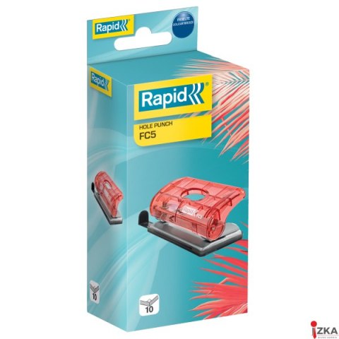 Dziurkacz mini Rapid ColourBreeze FC5, 10 kartek, 5 lat gwarancji, lawendowy 5001534