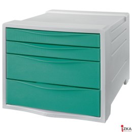 Pojemnik z szufladami Esselte ColourBreeze, zielony 626285