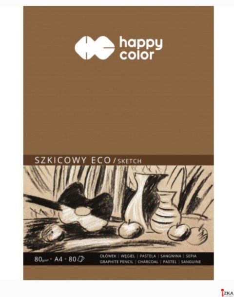 Blok szkicowy ECO, ART, A4, 80 ark, 80g, Happy Color HA 3708 2030-A80