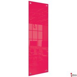 Mała podłużna szklana tablica suchościeralna Nobo Home 300x900mm, czerowna 1915606