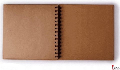 Album na spirali, 20x20cm, 30 ark, brązowe eco, 180g/m2, Happy Color HA 7631 2020-NE30