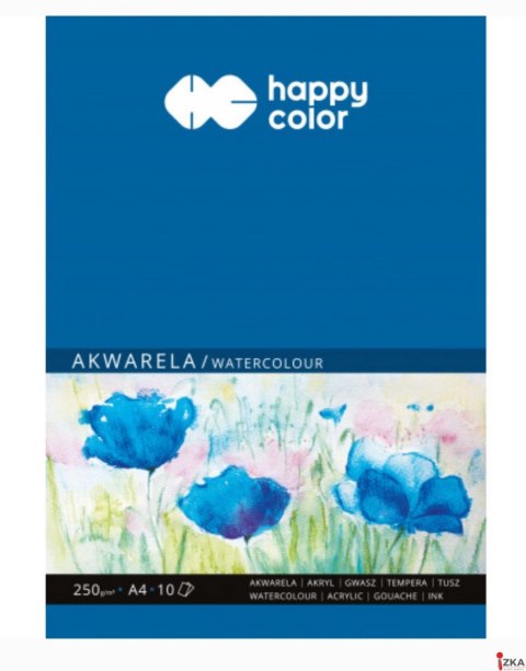 Blok akwarelowy, ART, A4, 10 ark, 250g, Happy Color HA 3725 2030-A10 Blok akwarelowy, ART, A4, 10 ark, 250g, Happy Color HA 3725 2030-A10