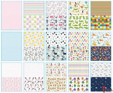 Blok z motywami NATURA, 80g/m2, A4, 15 ark, 30 motyw, Happy Color HA 3808 2030-N