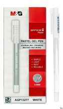 Długopis żelowy OfficeG, 0.8mm, biały, MG MG AGP13277