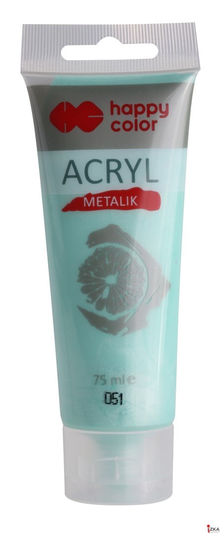 Farba akrylowa 75ml, miętowy metalik, Happy Color HA 7370 0075-051 SALE