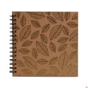 Album na spirali, 30x30cm, złote liscie, 30 ark, kremowe, 180g/m2, Happy Color HA 7631 3030-GC30