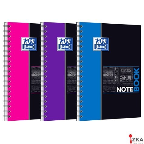 Kołonotatnik B5 80 kartek, kratka / tagi, STUDENT NOTEBOOK, OXFORD, 400100699