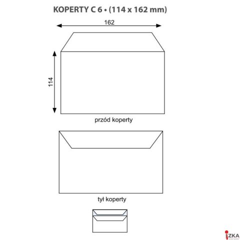Koperta C6 SK biała (100) NC 11021000/100 Koperta C6 SK biała (100) NC 11021000/100