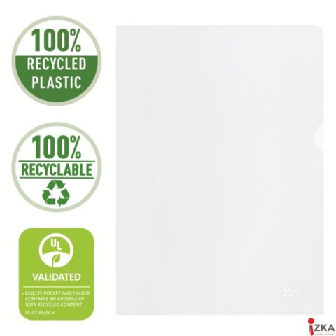 Folder groszkowy Recycled Premium PP 100 mic. A4, w kartonie, 627496 op.100 szt.