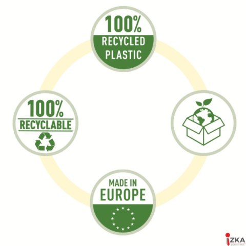 Folder groszkowy Recycled Premium PP 100 mic. A4, w kartonie, 627496 op.100 szt.