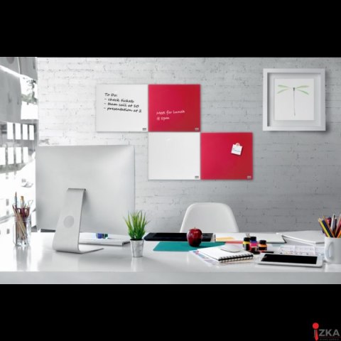 Tablica szklana NOBO Diamond Glass biała 450x450 1903957