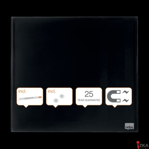 Tablica szklana NOBO Diamond Glass czarna 450x450 1903951 Tablica szklana NOBO Diamond Glass czarna 450x450 1903951