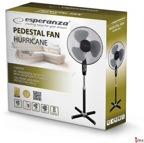 Wentylator stojący ESPERANZA czarny EHF001KK HURRICANE