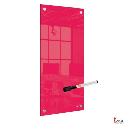 Mała podłużna szklana tablica suchościeralna Nobo Home 300x600mm, czerwona 1915605 Mała podłużna szklana tablica suchościeralna Nobo Home 300x600mm, czerwona 1915605