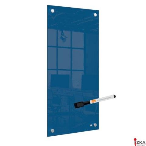 Mała podłużna szklana tablica suchościeralna Nobo Home 300x600mm, niebieska 1915607 Mała podłużna szklana tablica suchościeralna Nobo Home 300x600mm, niebieska 1915607