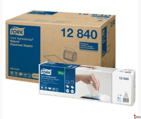 Serwetki dyspenserowe Tork, 1 warstwa, celuloza, 6x33 cm, kolor biały, 9000 szt, system N4 8op x 1125, 10840