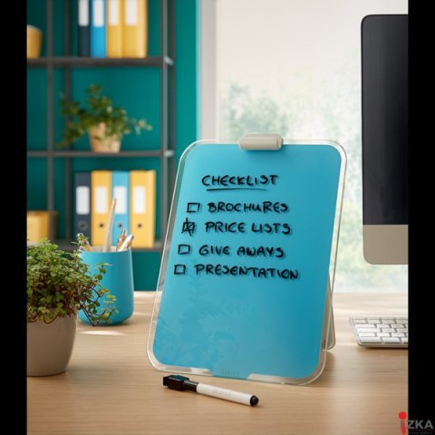 Szklana tabliczka na biurko Leitz Cosy, niebieski 39470061