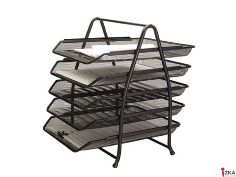 Zestaw na biurko Q-CONNECT Office Set, metalowy, 5 szufladek, czarny Zestaw na biurko Q-CONNECT Office Set, metalowy, 5 szufladek, czarny