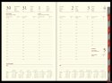 Kalendarz Cross z gumką i ażurową datówką A4 tygodniowy p. kremowy Nr kat. 204 A4TRK srebrny 2024 WOKÓŁ NAS