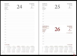 Kalendarz Vivella A5 dzienny p. biały Nr kat. 216 A5DB czarny 2024 WOKÓŁ NAS