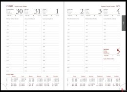Kalendarz Vivella A5 tygodniowy p. biały Nr kat. 216 A5TB czarny 2024 WOKÓŁ NAS