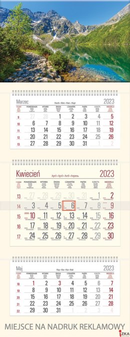 Kalendarz Trójdzielny z główką (T01) POTOK- krem 2024 TELEGRAPH