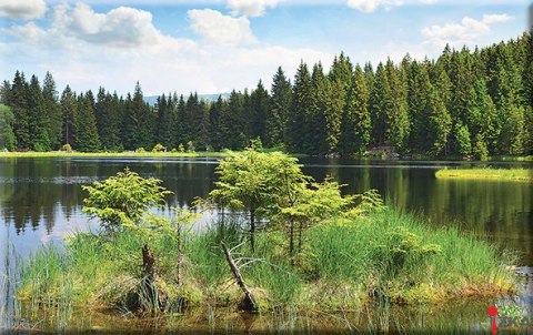 Kalendarz Trójdzielny z główką (T02) JEZIORO - granat 2024 TELEGRAPH