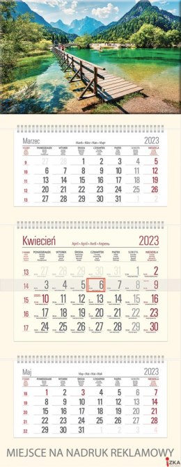 Kalendarz Trójdzielny z główką (T11) BAŁTYK - krem 2024 TELEGRAPH