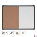 Mała tabliczka CombiBoard 585x430mm, tablica suchościeralna biała i korkowa (pół na pół) Nobo 1903784