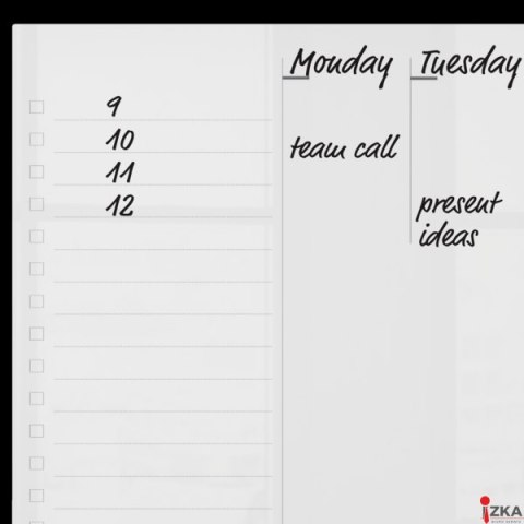 Planer akrylowy tygodniowy na biurko Nobo Home A3 1915615