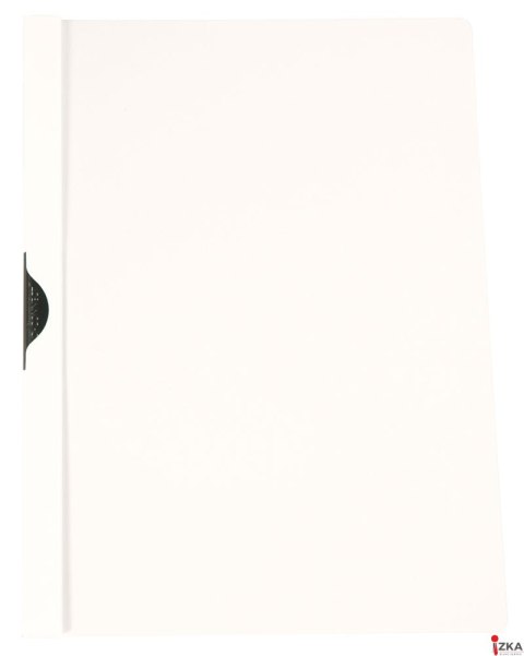 Skoroszyt Q-CONNECT z metalowym klipsem, PP, A4, 200/350mikr., biały