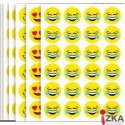 Etykiety A4 25 ark. , kółka 40mm żółte Buźka mix EMOTYKIETY