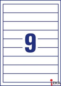 Etykiety na segregatory z okienkami, A4, 25 ark.,/op., 30 x 190 mm, białe, wąskie, AVERY ZWECKFORM, C32266-25