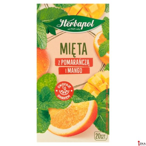 Herbata HERBAPOL ZIELNIK POLSKI mięta z pomarańczą i mango (20 torebek)