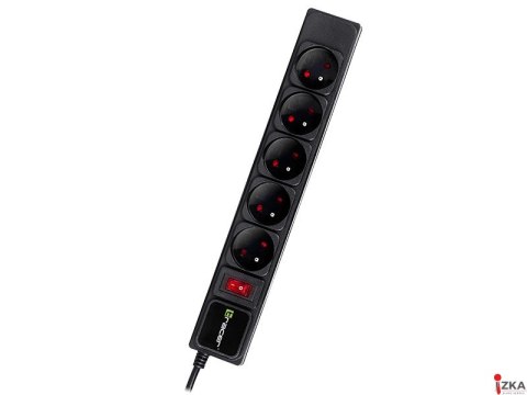 Listwa zasilająca TRACER PowerGear 3,0 m czarna (5 gniazd) TRALIS46844 Listwa zasilająca TRACER PowerGear 3,0 m czarna (5 gniazd) TRALIS46844